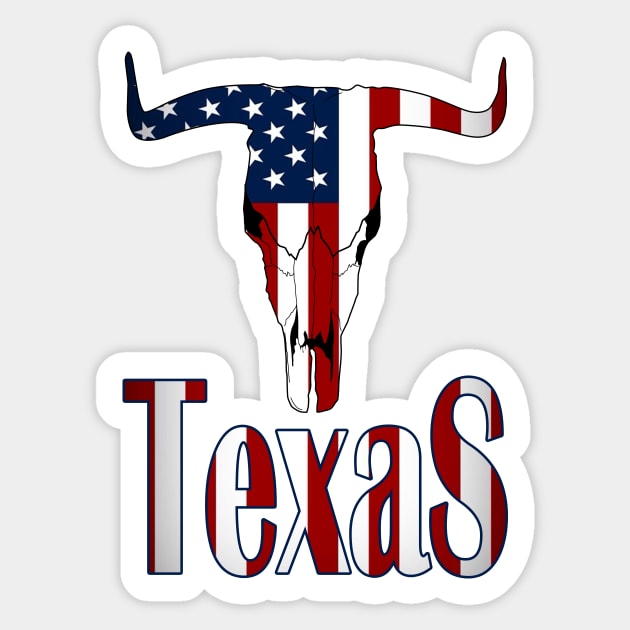 Texas&flag USA Sticker by minicrocks